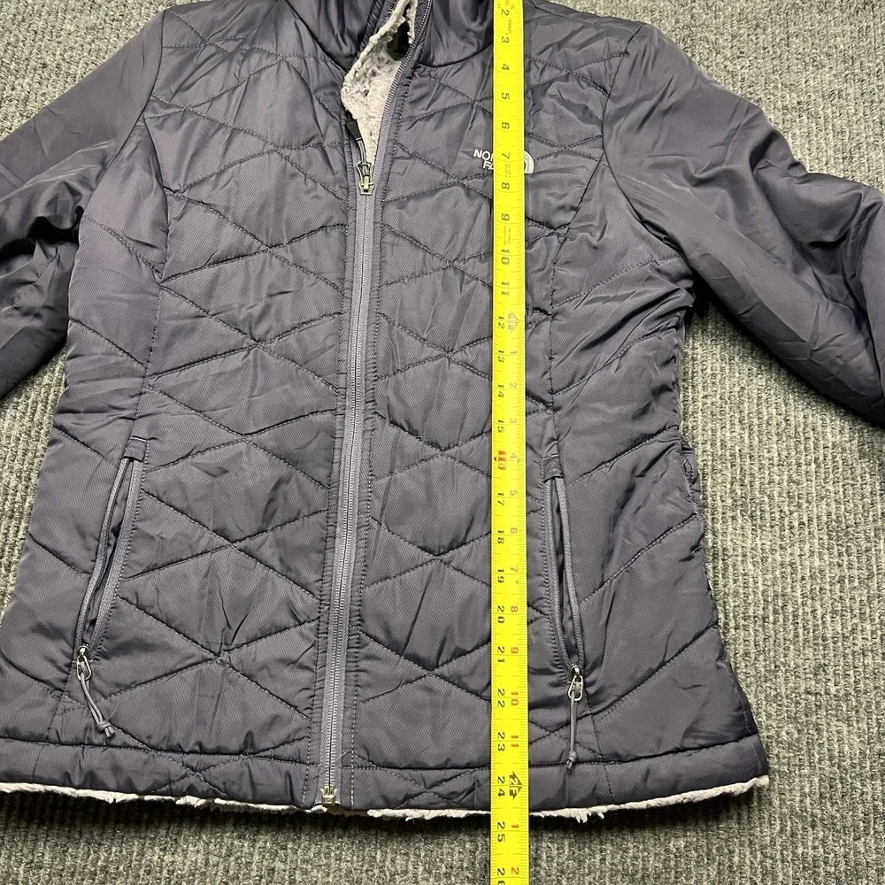 North Face Mossbud Swirl Plush Sherpa Lined Muted Purple Jacket Womens Small - Picture 5 of 9